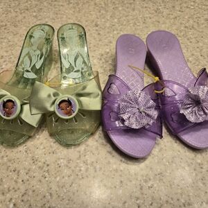 Kids Princess Themed Shoes - Green and Purple